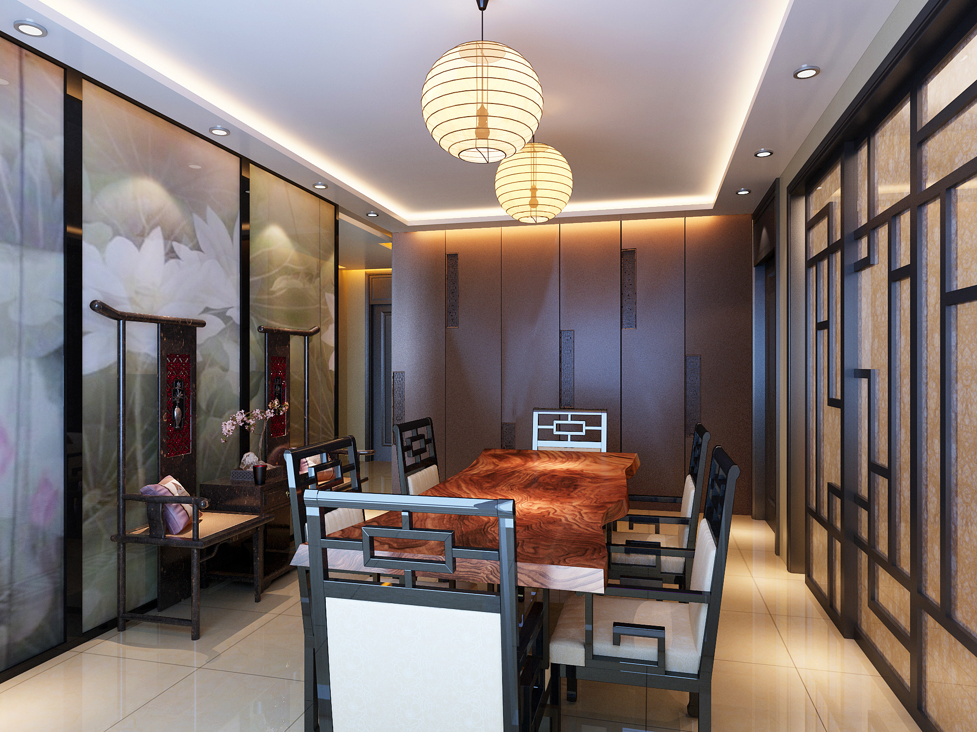 中式 别墅 餐厅图片来自尚层装饰大林在新中式可以这么活泼，你知道吗？的分享