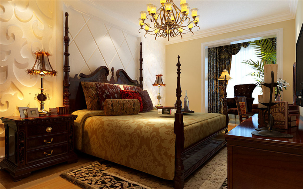 欧式 三居 白领 收纳 小资 卧室图片来自实创装饰完美家装在奢华 稳重、大气 欧式气息的分享