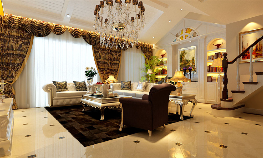 欧式 三居 白领 收纳 小资 客厅图片来自实创装饰完美家装在奢华 稳重、大气 欧式气息的分享