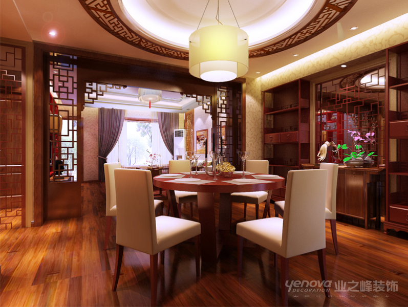 中式 古典 诗韵 二居 餐厅图片来自北京业之峰郑州直营店在木兰亭，诠释中华涵韵的分享