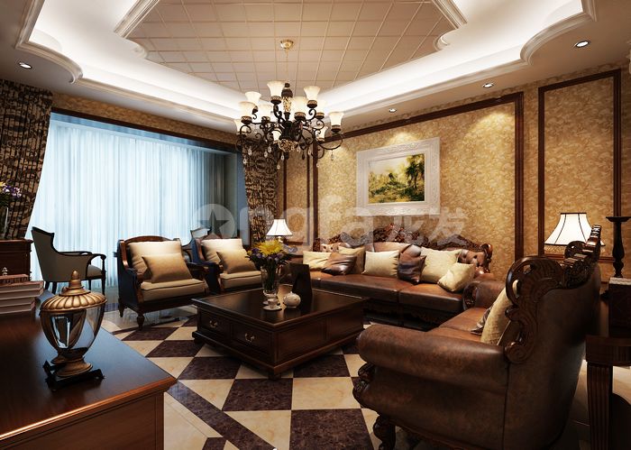 欧式 古典 四居 卧室 龙发装饰 客厅图片来自龙发装饰集团西安分公司在欧式古典160天朗大兴郡的分享
