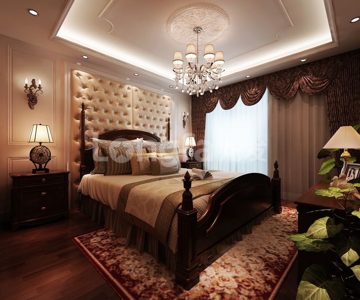 欧式 古典 四居 客厅 龙发装饰 卧室图片来自龙发装饰集团西安分公司在欧式古典160天朗大兴郡的分享