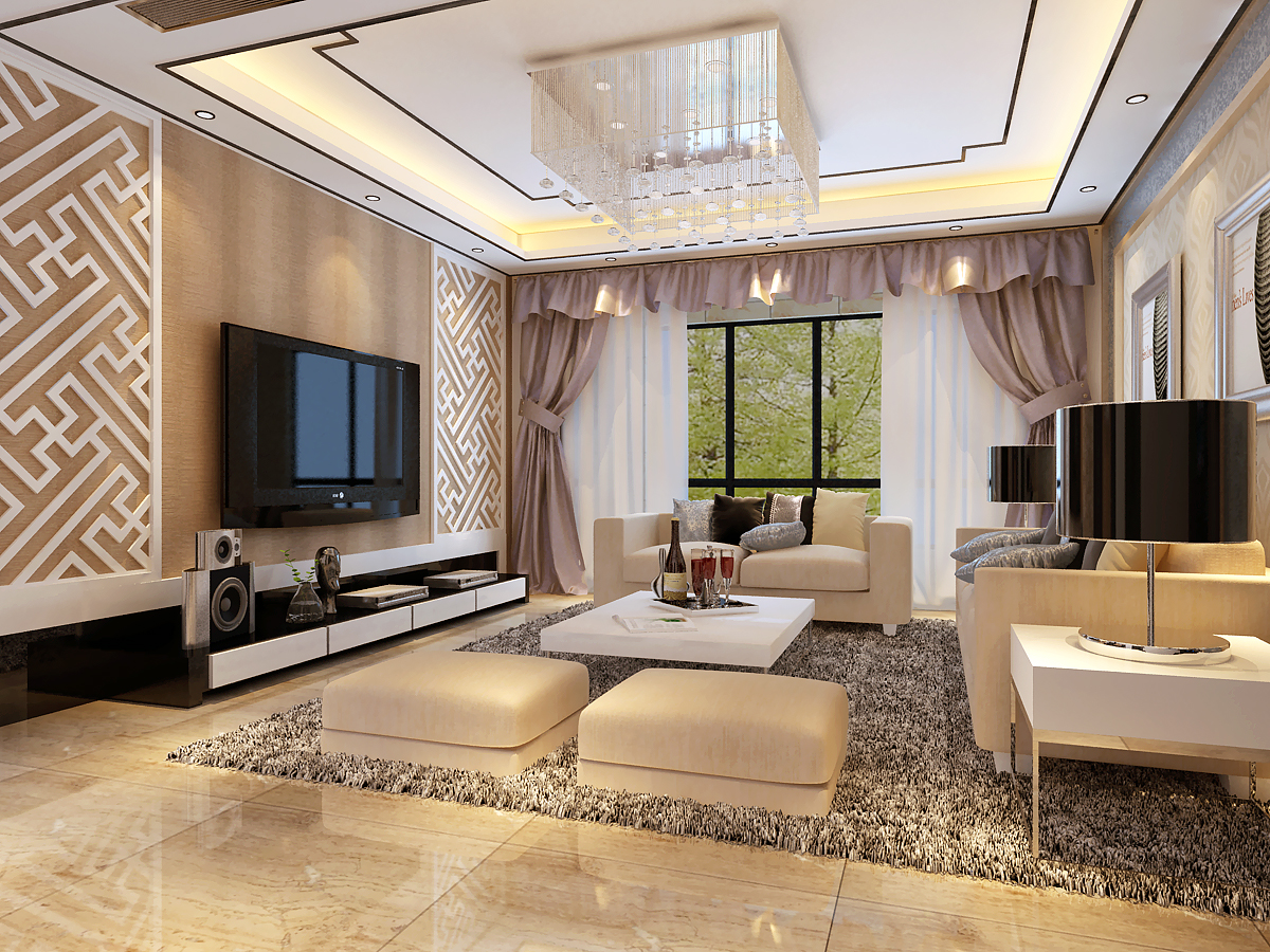 简约 别墅 三居 混搭 欧式 客厅图片来自北京实创装饰在三口之家现代简约的温馨三居室的分享