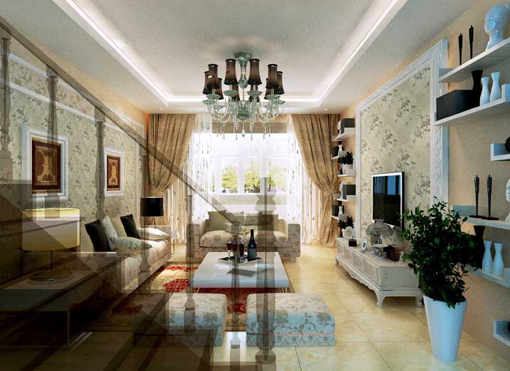 客厅图片来自xushuguang1983在田园风格润枫领尚120平米设计的分享