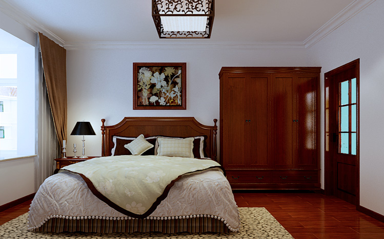 简约 三居 80后 白领 混搭 卧室图片来自北京实创集团在秀水名邸装修-144平米三居室装修的分享