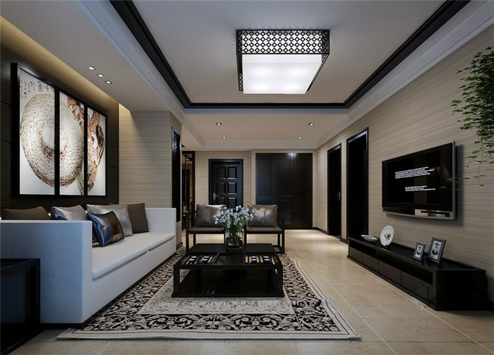 新中式 三居 白领 小资 混搭 客厅图片来自三金豆豆在升龙国际现代简约完美的空间设计的分享