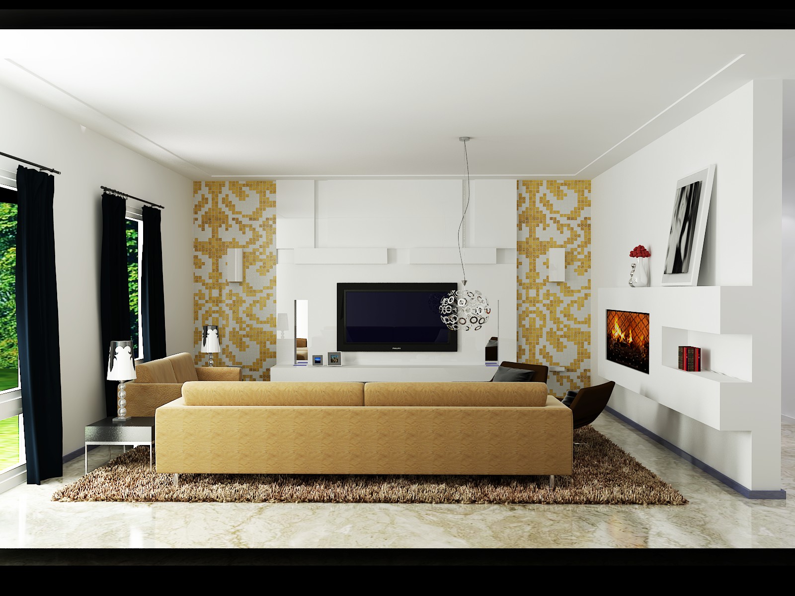 混搭 别墅 中式 欧式 客厅图片来自尚层装饰大林在MOMA万万树380㎡混搭的多变空间的分享