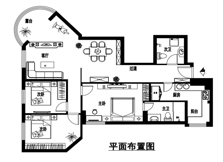 简约 混搭 三居 白领 收纳 旧房改造 户型图图片来自北京实创装饰在华源一里114平米简约三居的分享
