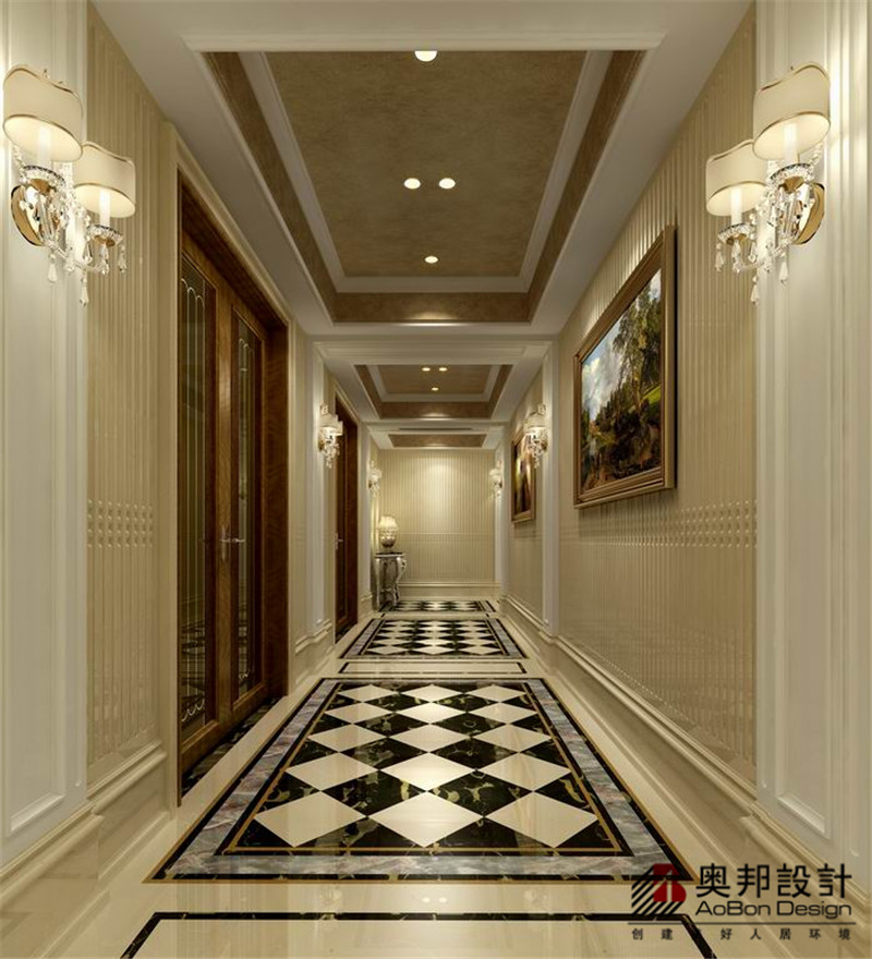 欧式 别墅 古典 奥邦 美式 设计总监 陈浩 玄关图片来自徐峻在上海博园别墅欧式新古典风格设计的分享