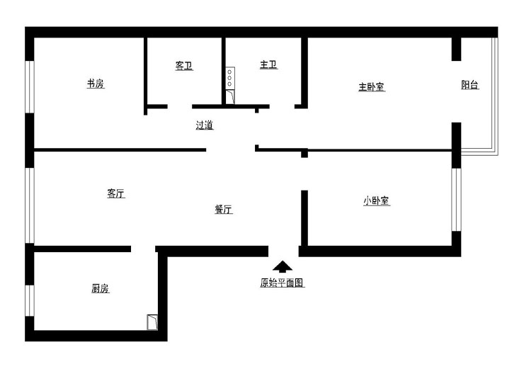 简欧风格 欧式 三居 二居 别墅 白领 混搭 户型图图片来自北京实创装饰在丽泽景园135平米简欧三居的分享