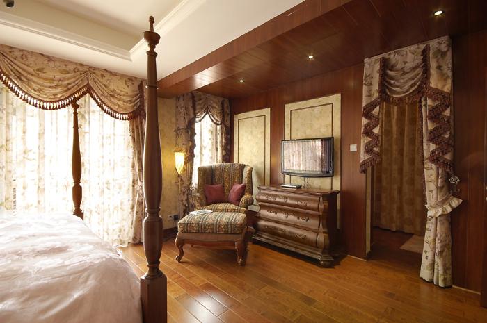 美式风格 别墅 楼梯 客厅 电视背景 书房 卧室 卧室图片来自张德平在自建别墅的分享