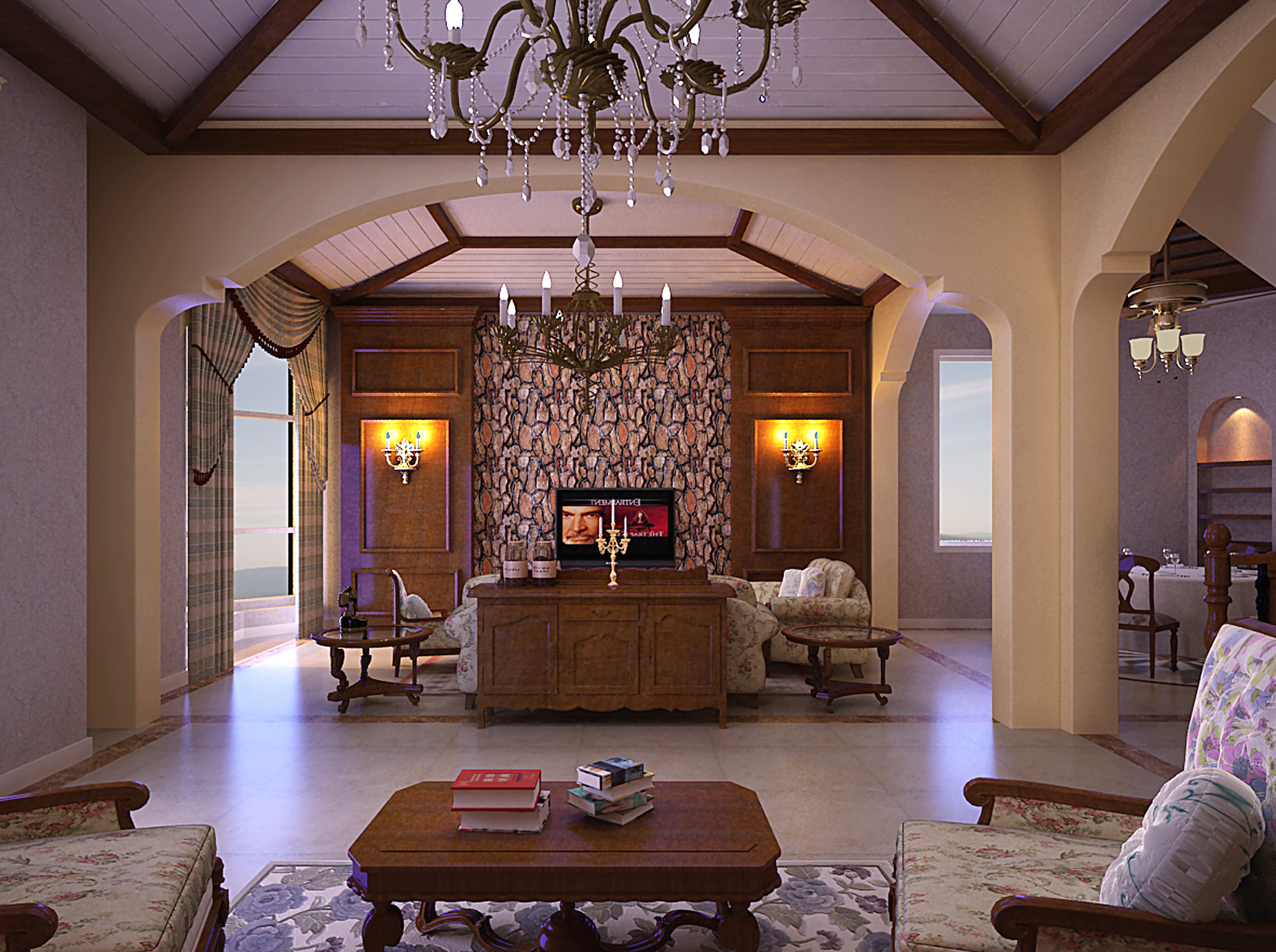 客厅图片来自元洲小贝在大宅别墅新欧式风格的分享