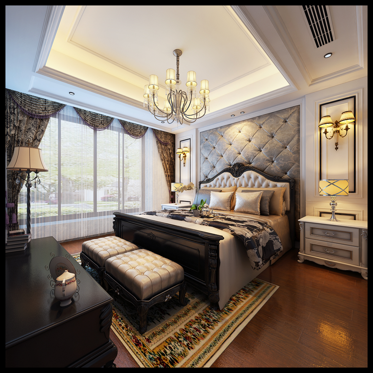 欧式 白领 80后 卧室图片来自shanshui在华润凯旋门170平的分享