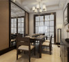 郑州实创装饰-国瑞城127平三居室-餐厅效果图