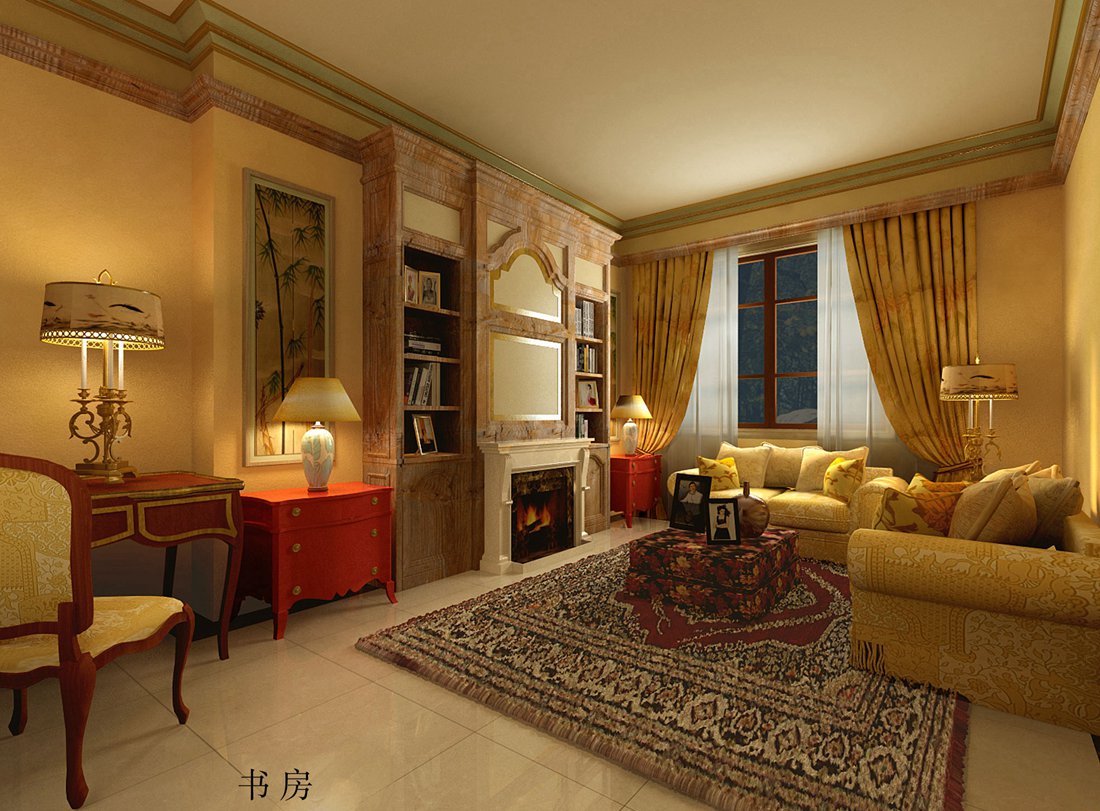 欧式 别墅 白领 徜徉墅 休息室 其他图片来自北京别墅装修案例在徜徉墅欧式风格联排方案的分享