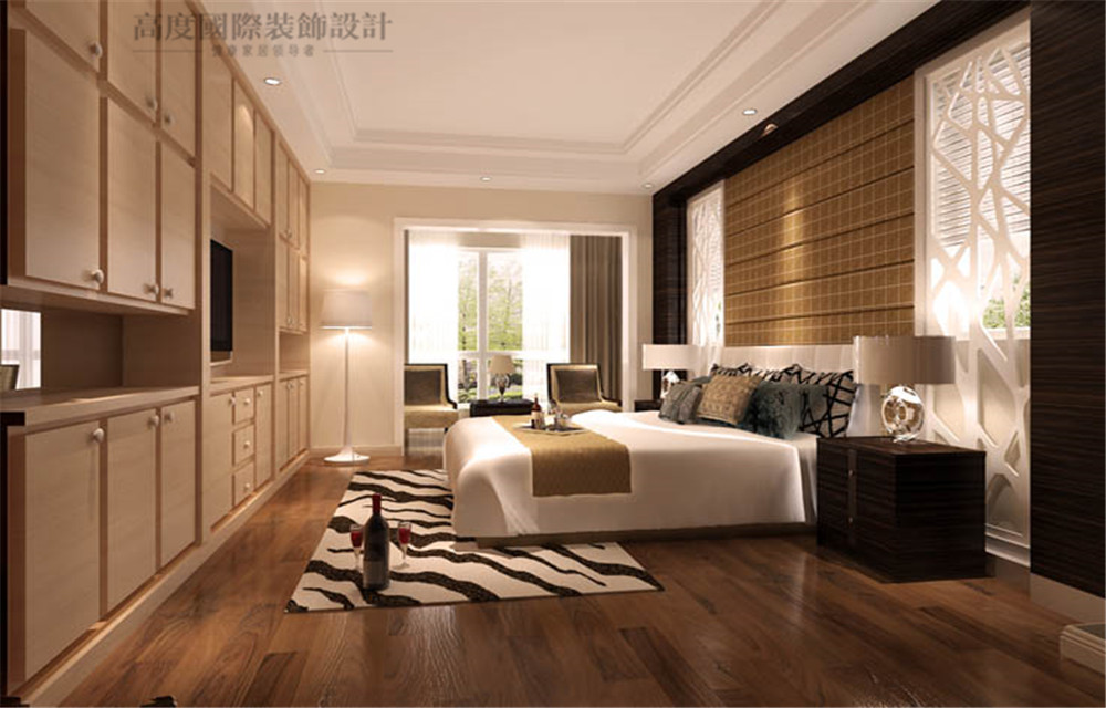 简约 别墅 装修 室内设计 卧室图片来自高度国际别墅装饰设计在现代简约联排别墅设计效果的分享