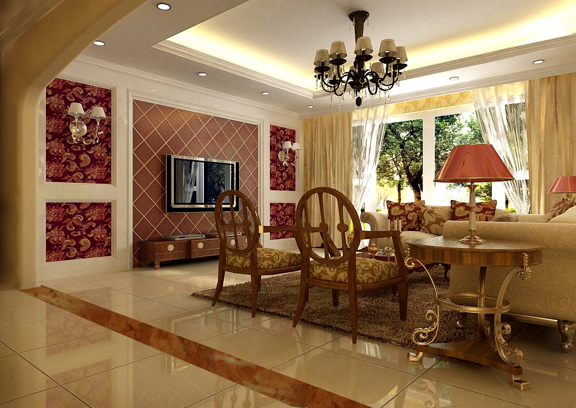 别墅 客厅图片来自亚光亚装饰神设手马然在美式风格的分享