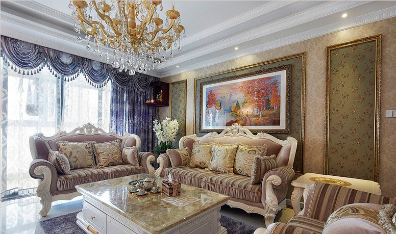 欧式 客厅图片来自成都金煌装饰在130平敞亮大气欧式风格的分享