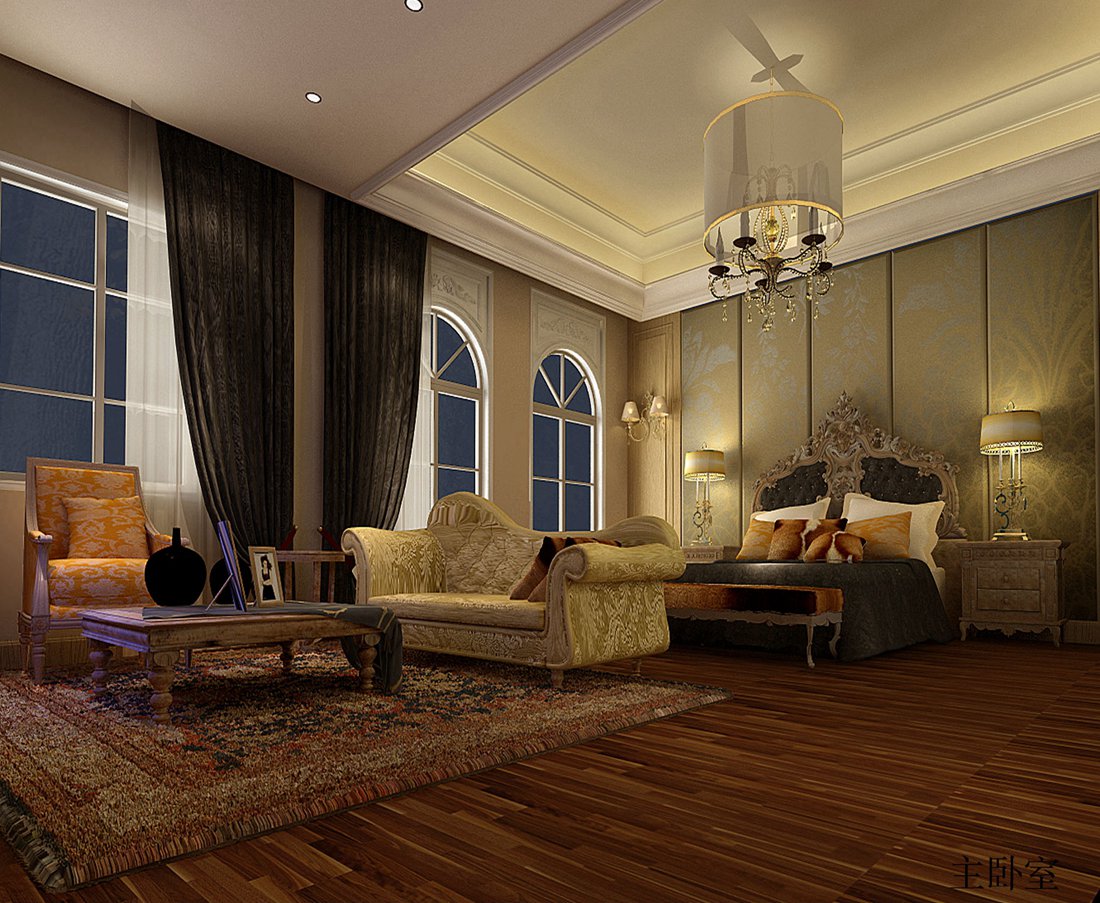 欧式 别墅 白领 徜徉墅 卧室 卧室图片来自北京别墅装修案例在徜徉墅欧式风格联排方案的分享