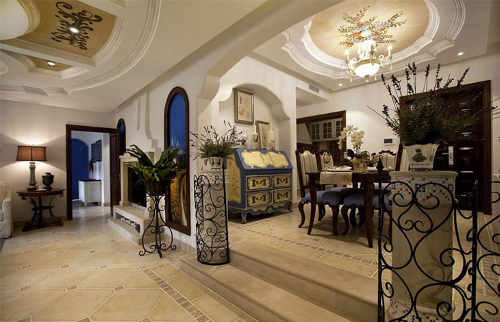 地中海 天伦庄园 别墅 客厅图片来自超凡装饰范鸿瑞在银河丹堤地中海实景案例赏析的分享