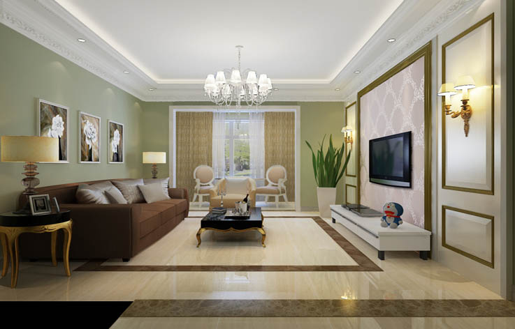 高度国际 金色漫香苑 欧式风格 公寓 客厅图片来自高度国际在打造独一无二的家的分享