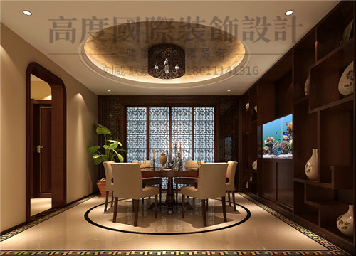 中西结合 简约 欧式 田园 混搭 三居 餐厅图片来自高度国际装饰设计刘威在旭辉御府中西结合风格的分享
