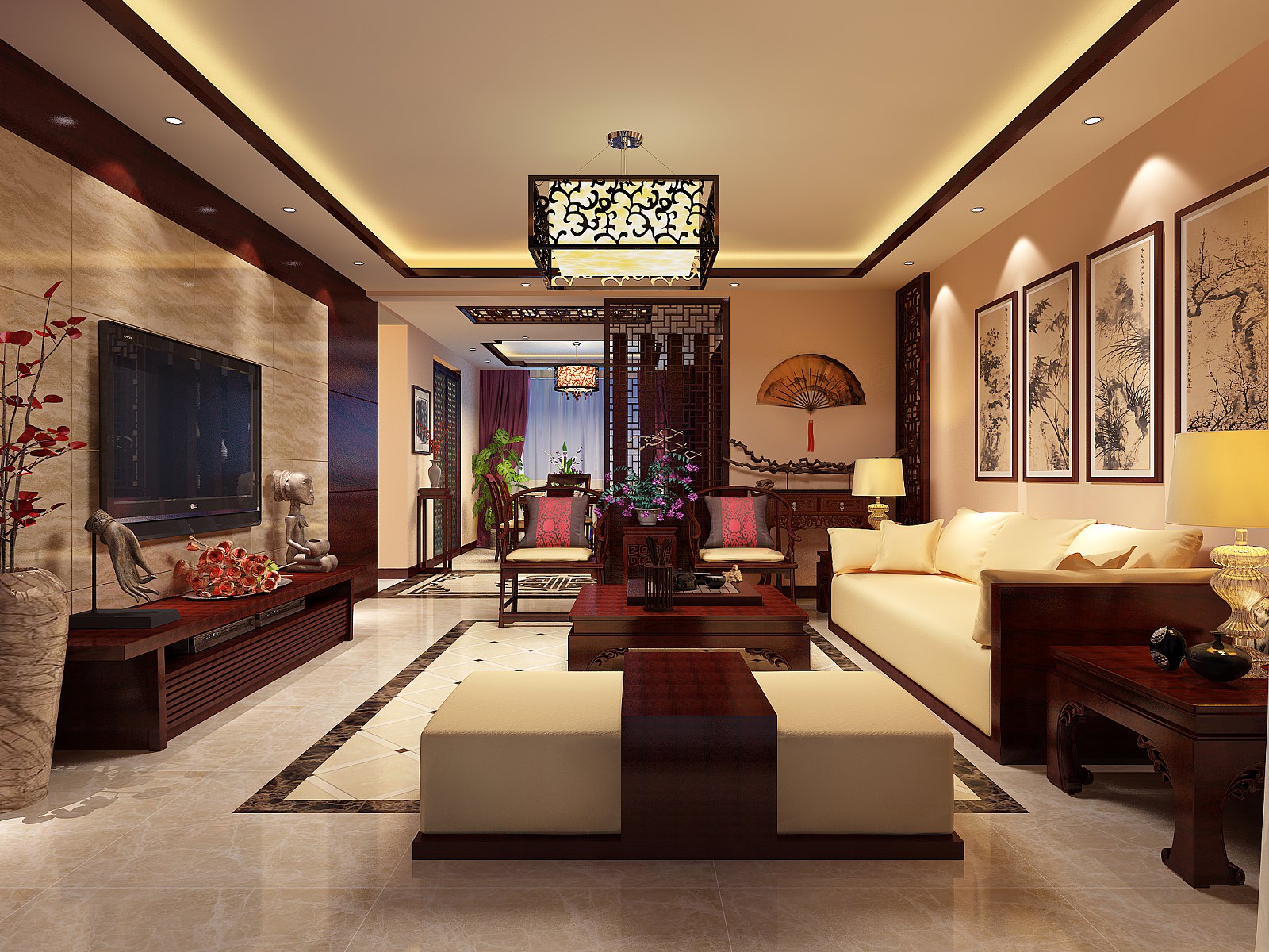 二居 客厅图片来自北京亚光亚装饰厚宅旗舰店在中式古典两居的分享