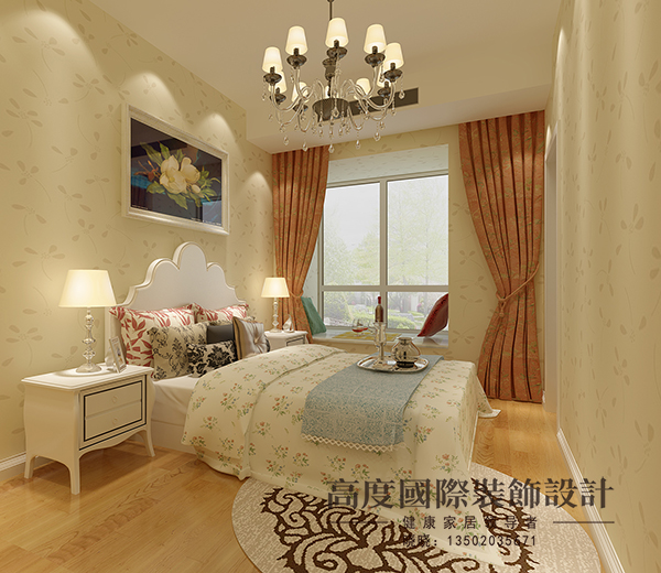 田园 三居 小资 高度国际 卧室图片来自天津高度国际装饰设计在云锦世家~美式田园风格的分享
