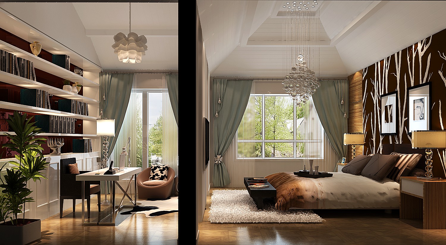 富力新城 高度国际 美式简约 卧室图片来自凌军在富力新城的古典美气息的分享