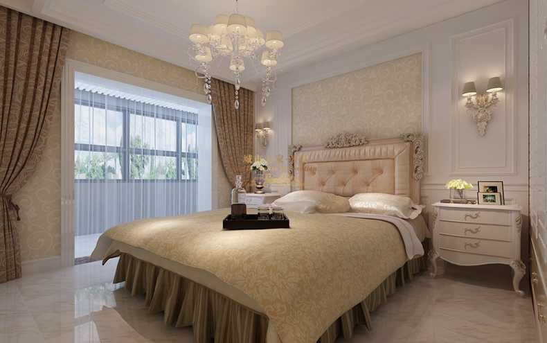 欧式风格 三居 收纳 旧房改造 白领 卧室图片来自西安城市人家装饰公司在欧式风格-150平米装修设计的分享