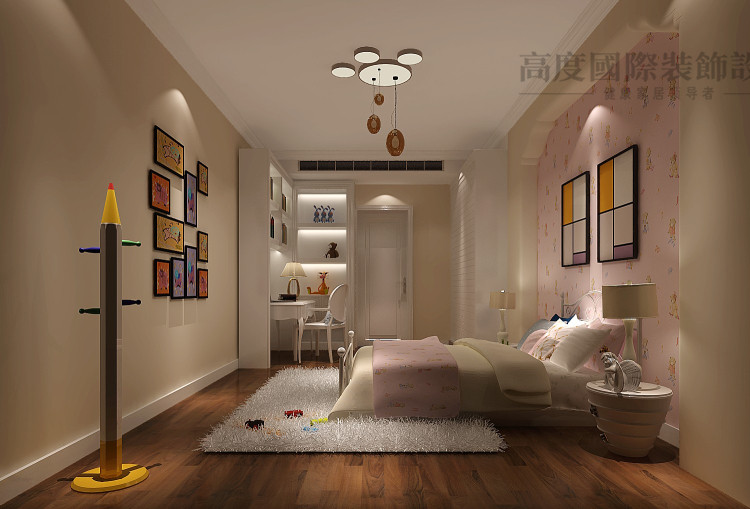 简约 现代 公寓 卧室图片来自高度国际设计装饰在上林世家146㎡现代简约风格案例的分享