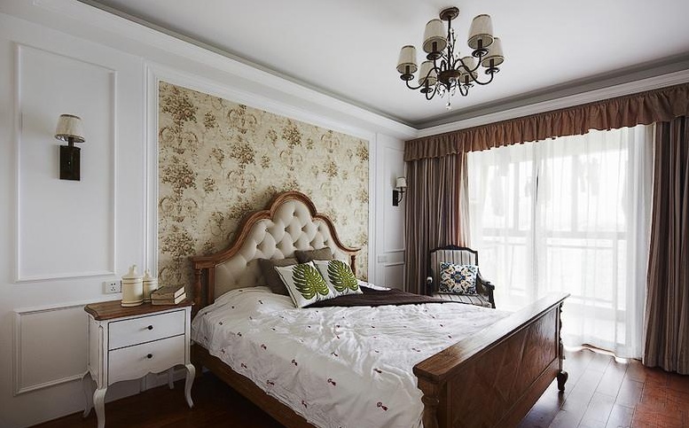 卧室图片来自北京亚光亚装饰厚宅旗舰店在美式风格两居室的分享