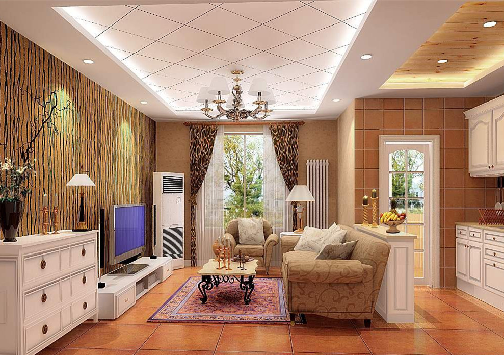 客厅图片来自北京亚光亚装饰厚宅旗舰店在美式风格两居室的分享
