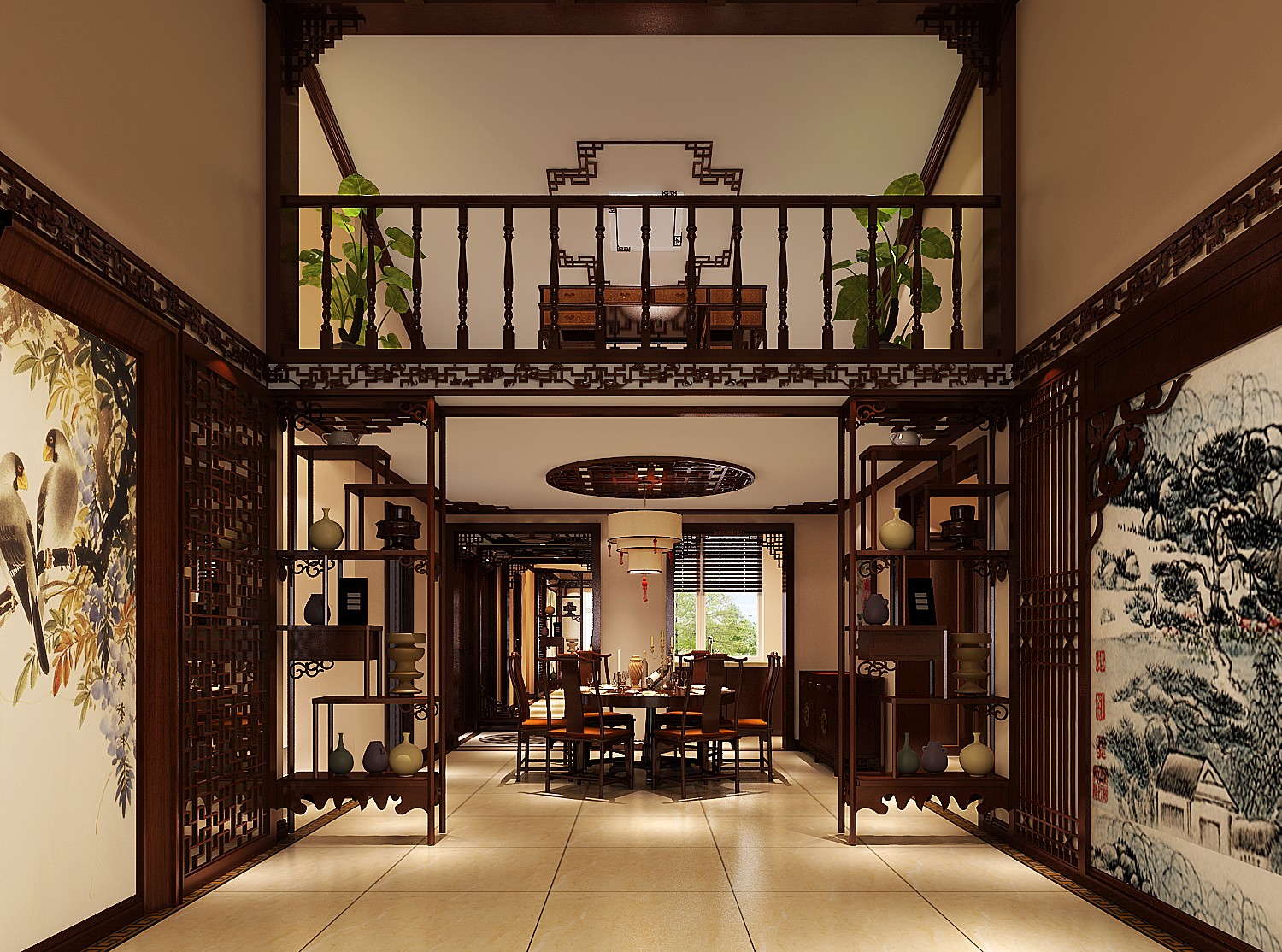中式 三居 高雅 精雕细琢 高度国际 餐厅图片来自高度国际装饰刘玉在金色漫香苑----朴素优美的分享