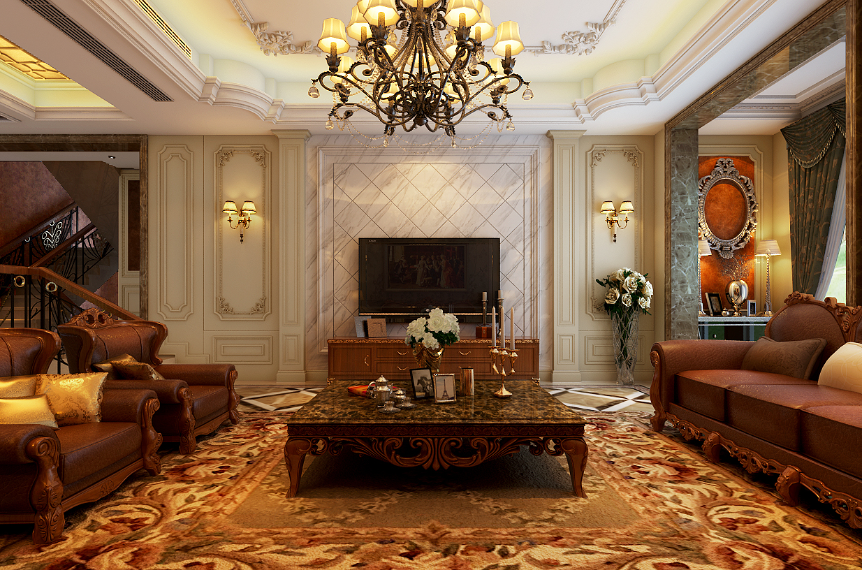 欧式 别墅 白领 80后 小资 客厅图片来自shanshui在内森307平别墅豪装的分享