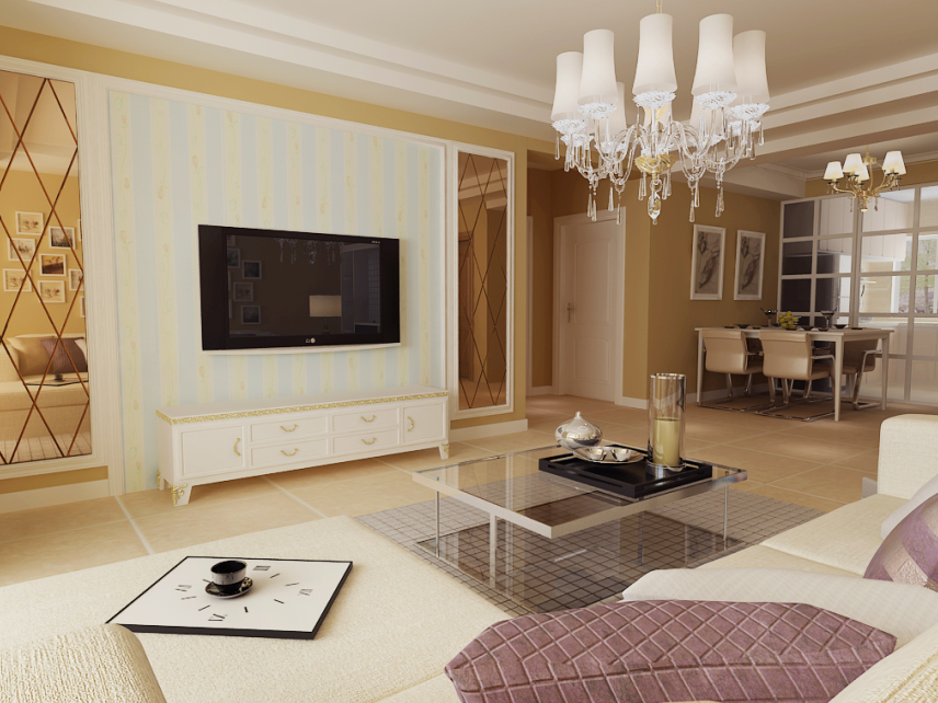 简约 欧式 三居 客厅图片来自张竟月在名流印象，幸福家的分享