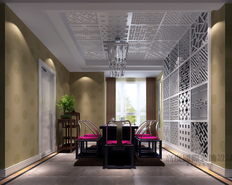 混搭 三居 80后 餐厅图片来自高度国际设计装饰在御翠尚府140平米三居混搭案例的分享