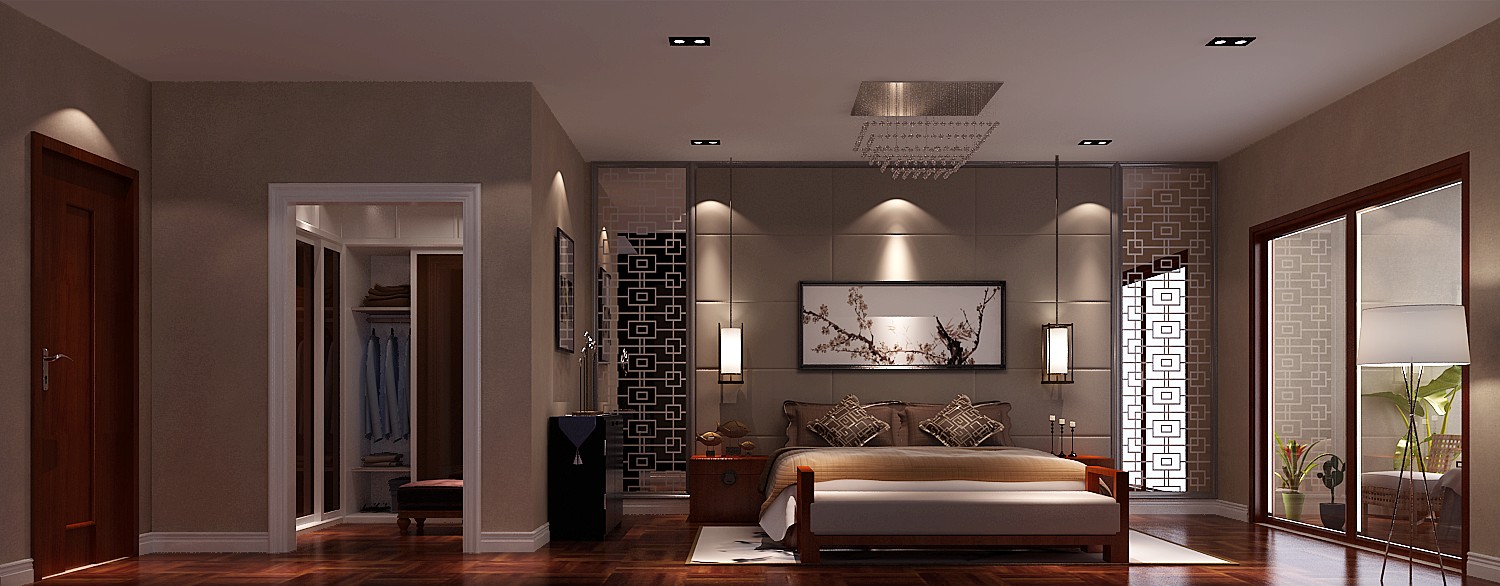 中式 别墅 小资 简洁明快 舒适 卧室图片来自高度国际装饰刘玉在观山悦香溪渡----简洁造就舒适的分享