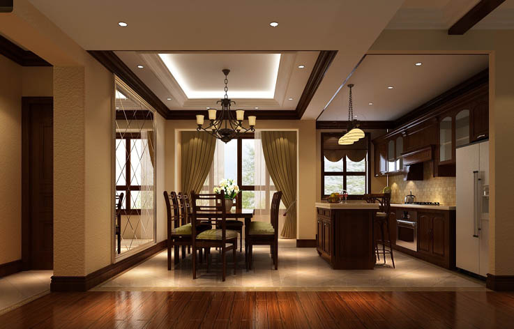 托斯卡纳 两室两厅 餐厅图片来自高度国际在6.5万打造领袖慧谷托斯卡纳风的分享