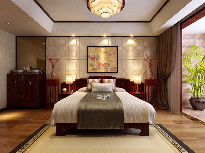 中式 150平 卧室图片来自合建装饰李世超在150平新中式的分享