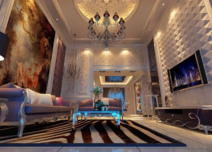 奢华 欧式 客厅图片来自郑州实创装饰-杨淑平在升龙城-三居室-奢华欧式风格的分享