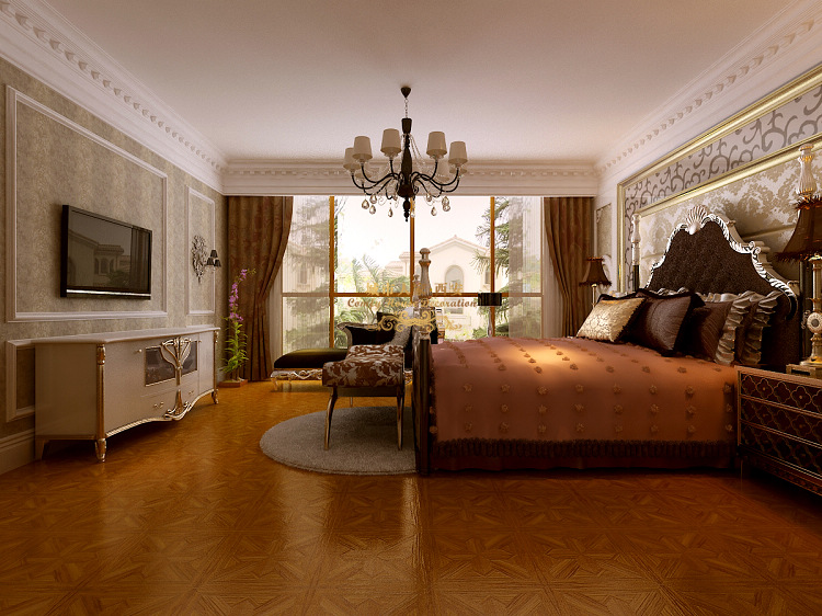 成功男士 欧式 客厅 四居 沉稳 卧室图片来自西安城市人家装饰王凯在曲江公馆和园欧式风格装修设计的分享