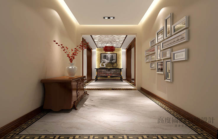 中式 三居 其他图片来自高度国际设计装饰在西山壹号院180平米新中式风格的分享