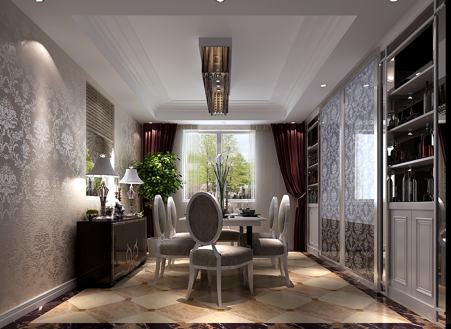 简约 欧式 三居 白领 80后 白富美 高富帅 后现代 二居 餐厅图片来自北京高度国际装饰设计在5.8万打造金谷香郡品质公寓的分享