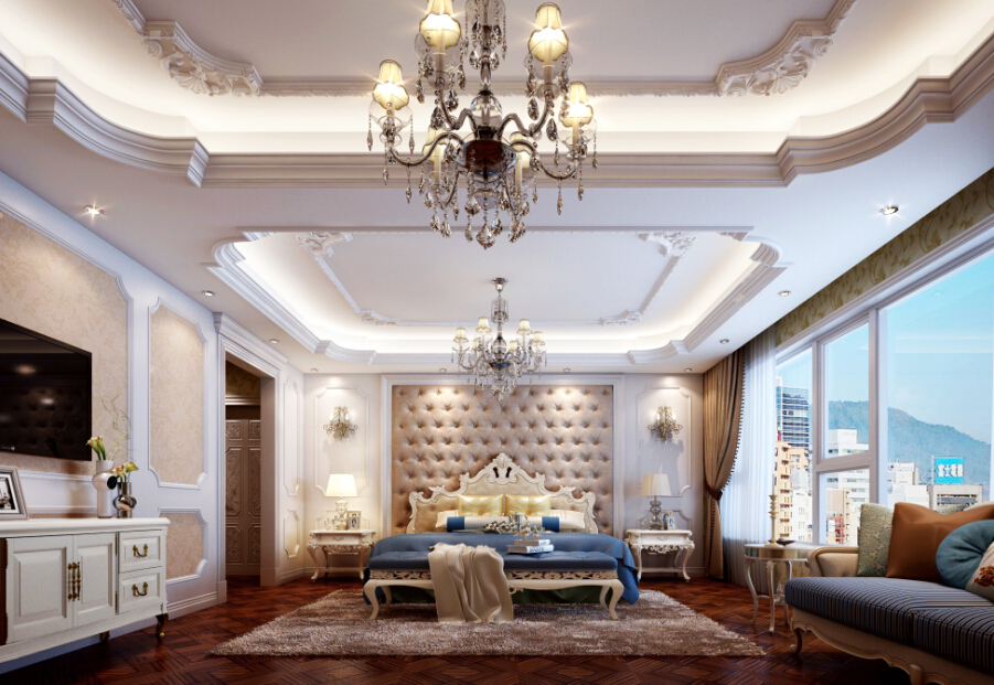 欧式 简约 小资 公寓 平层 主卧 卧室图片来自尚层别墅设计在紫御华府简约欧式也唯美的分享