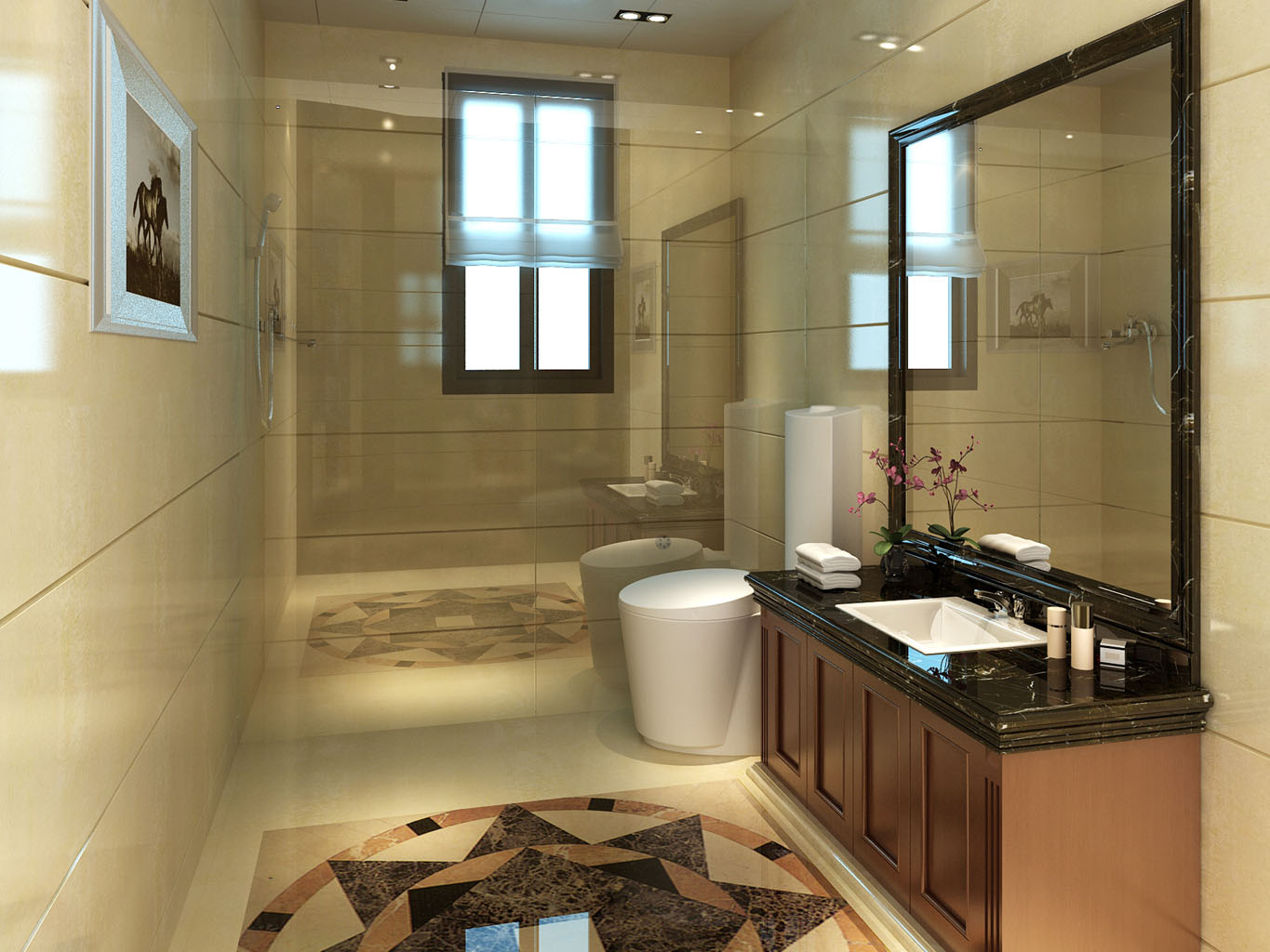 新古典风格 四居室 卫生间图片来自实创装饰上海公司在四居室新古典风格装修的分享
