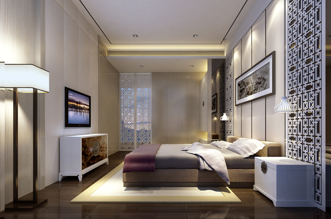 卧室图片来自陕西家居乐装修公司在新中式风格133平米的分享