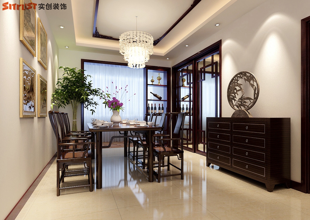 简约 欧式 田园 混搭 二居 别墅 三居 餐厅图片来自北京实创集团在石家庄星河御城A1户型装修的分享