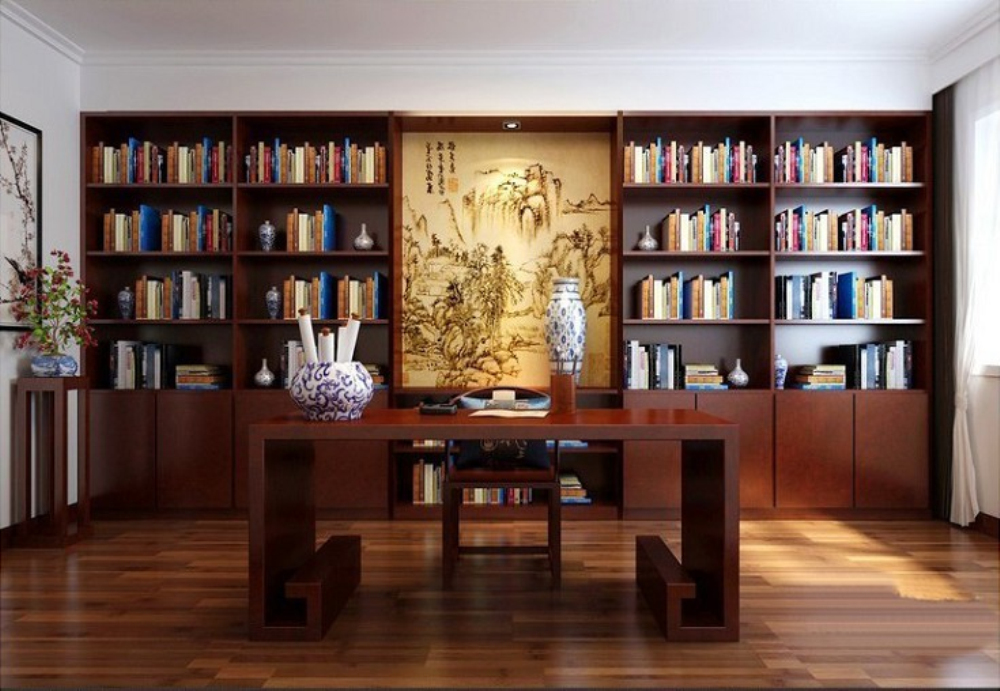 三居 收纳 小资 书房图片来自天津宜家宜装饰在众泰新苑的分享