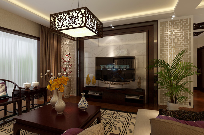 新中式 客厅图片来自陕西家居乐装修公司在新中式风格147平米的分享